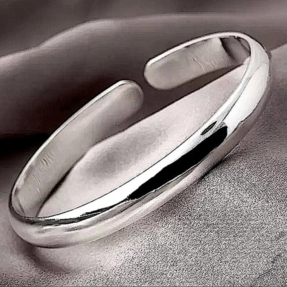 Thick Sterling Silver Cuff Bracelet, Cuff, Personalized Message, Message Bangle